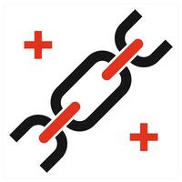 Link Building icon concept in red color vector