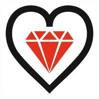 Kind Hearted icon concept in red color vector