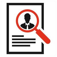 Job icon concept in red color vector