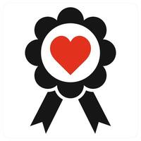 Loyality icon concept in red color vector