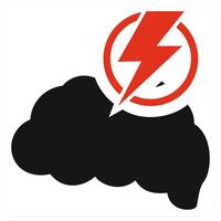 Mind Power icon concept in red color vector
