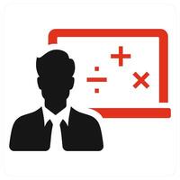 Maintenance icon concept in red color vector
