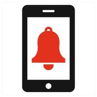 Mobile Notification concept in red color vector