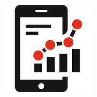 Mobile Marketing icon concept in red color vector