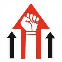 Motivation and innovation icon concept in red color vector