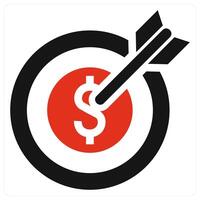 Money Target in red color vector