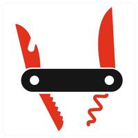 Multi Tool icon concept in red color vector