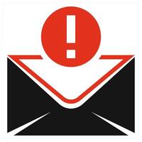 Notification and messageicon concept in red color vector