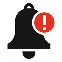 Notification and alert icon concept in red color vector