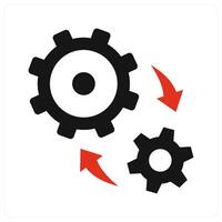 Operations icon concept in red color vector