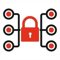 Private Network icon concept in red color vector