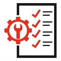 Policies Development icon concept in red color vector