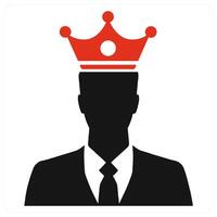 Privileged Accounts icon concept in red color vector