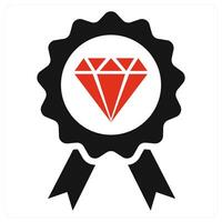 Premium Quality concept in red color vector