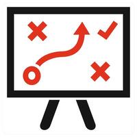 Problem Solution icon concept in red color vector