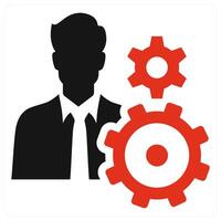 Personal Settings icon concept in red color vector