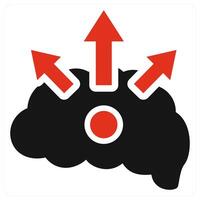 Potential icon concept in red color vector