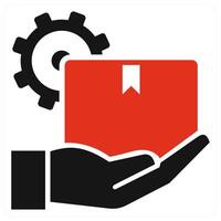 Productivity concept in red color vector