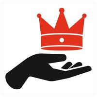 Quality and premium icon concept in red color vector