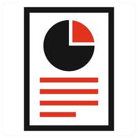 Report icon in red color vector