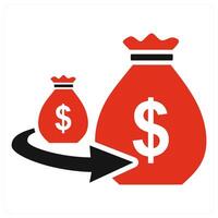 Return On Investment concept in red color vector