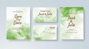 Artistic watercolor wedding invitation card in dusty rose, featuring custom monogram art on a translucent overlay. vector