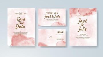 Rustic watercolor wedding invitation card in sage green, featuring custom monogram art with watercolor fade. vector