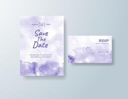Boho watercolor wedding invitation card in dusty rose, featuring botanical designs set on handmade paper. vector