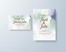 Rustic watercolor wedding invitation card in peach, featuring subtle gradients against a white canvas. vector