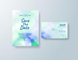 Elegant watercolor wedding invitation card in sage green, featuring delicate lace patterns against a white canvas. vector