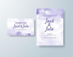 Rustic watercolor wedding invitation card in dusty rose, featuring gold foil touches set on handmade paper. vector
