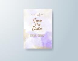 Boho watercolor wedding invitation card in dusty rose, featuring hand-painted illustrations with a soft wash of color. vector