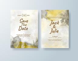 Artistic watercolor wedding invitation card in blush pink, featuring subtle gradients set on handmade paper. vector