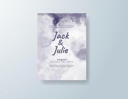 Elegant watercolor wedding invitation card in dusty rose, featuring soft splashes of color against a white canvas. vector