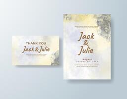 Minimalist watercolor wedding invitation card in lavender, featuring subtle gradients against a white canvas. vector