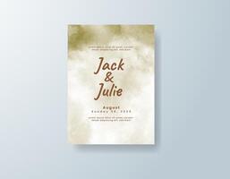 Modern watercolor wedding invitation card in coral, featuring subtle gradients with abstract layers. vector