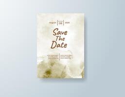 Elegant watercolor wedding invitation card in lavender, featuring soft splashes of color with watercolor fade. vector