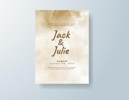 Rustic watercolor wedding invitation card in navy blue, featuring hand painted illustrations against pastel tones. vector