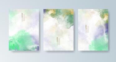 Gradient watercolor card for modern minimalist branding. vector