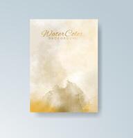 Rustic watercolor card design with vintage tones. vector
