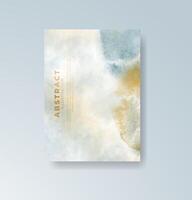 Soft sky watercolor gradient card for peaceful invitations. vector