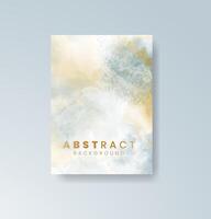 Artistic brushstroke card with watercolor blend for gallery covers or event dates. vector