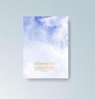 Color-drift watercolor card for experimental design use. vector