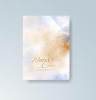 Unique wash-style watercolor card for artistic business logos or headers. vector