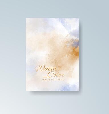 Unique wash-style watercolor card for artistic business logos or headers.