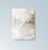 Layered watercolor card with gradient blend for soft branding and modern postcards. vector