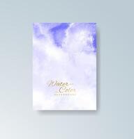 Navy and sage watercolor card with modern elegance. vector