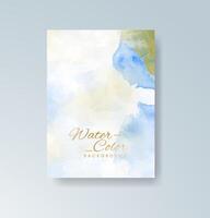 Deep emerald watercolor wash for botanical event branding. vector