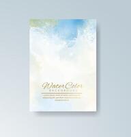 Seafoam and pearl watercolor mix for tranquil branding. vector