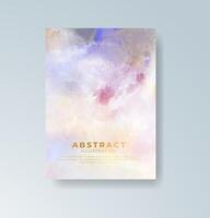 Cream and tan watercolor card for simple, organic brand use. vector